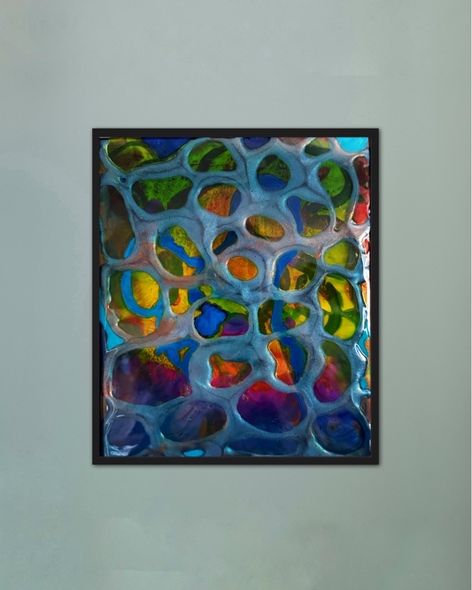 Epoxy Resin Painting, Framed Artwork