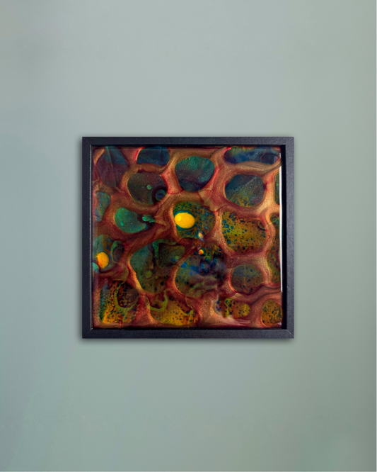 Resin Art Framed, Wall Art, Abstract Epoxy Resin
