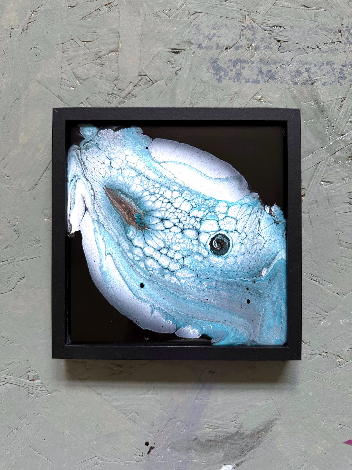 "Underwater Universe VII", Resin Abstraction, Framed