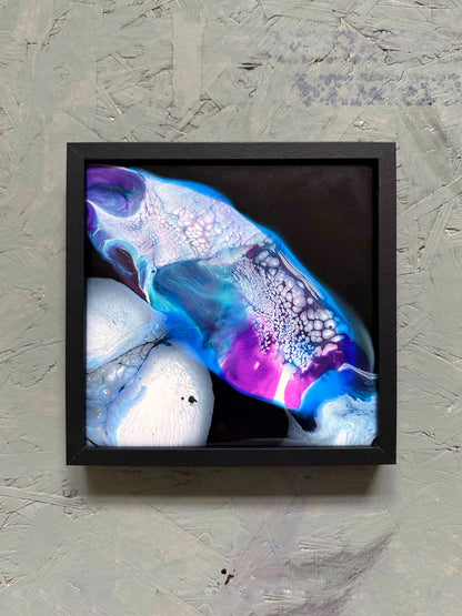 "Underwater Universe VIII", Resin Decoration, Framed Epoxy Resin Wall Art