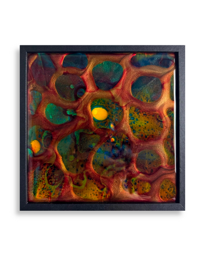 Resin Art Framed, Wall Art, Abstract Epoxy Resin