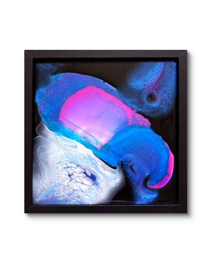 "Underwater Universe III", Framed Epoxy Resin Wall Art