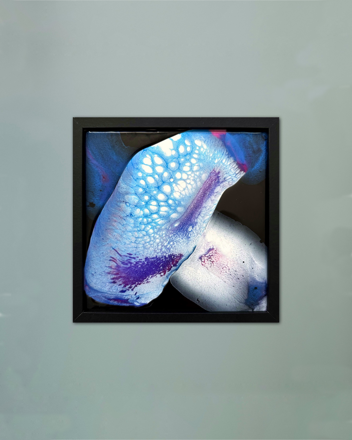 "Underwater Universe IV", Framed Wall Art, Epoxy Resin